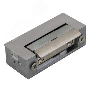 Защелка электромеханическая 54NF412. 12VDC, 0,25A, 230кг. Симметричная, нормально закрытого типа с регулировкой язычка. С усиленной катушкой питания. Предел механической прочности 230кг. Диапазон рабочих температур: от -15 до +40 град.C. Устанавливается на двери весом до 60 кг. - Vizit