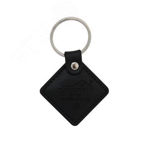 Ключ RF (RFID-13.56 МГц). Кожаный брелок с тиснением логотипа, коричневый. Встроенная защита  от несанкционированного копирования. Используется совместно с модификациями блоков вызова и контроллеров ключей, имеющих в наименовании литеру  - F. (Ключ VIZIT-RF3.2 brown) - Vizit