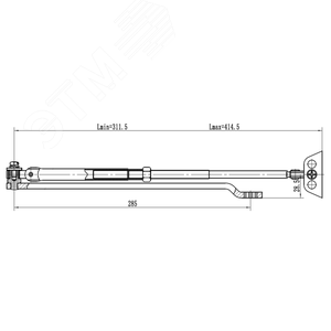 Рычаг удлиненный для доводчиков VIZIT-DC503S - фото 2