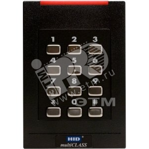 Считыватель карт с клавиатурой расстояние считывания до 10.1см черный - HID