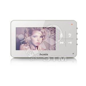 Цветной видеодомофон подключение 2-х вызывных панелей без трубки (Hands Free) управление электрозамком цвет корпуса: белый напряжение питания 110-240 V AC размер: 162 (Ш) * 92 (В) * 20.7 (Г) (FE-40C) - Falcon Eye