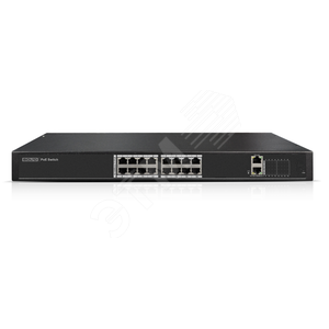 Коммутатор сетевой управляемый 2 порта 10/100/1000Base-T,16 портов 10/100 Base-T (PoE Источник      питания) - Болид