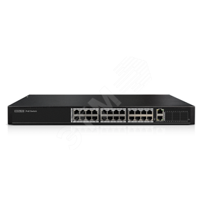 Коммутатор сетевой управляемый 2 порта 10/100/1000Base-T, 24 порта 10/100 Base-T (PoE источник      питания) - Болид