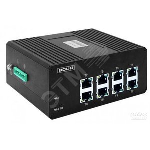 Ethernet-коммутатор,? 8 портов 10/100 Мбит/с.     Питание 12-30 В, до 1 А. От минус 30 до +55°С - Болид