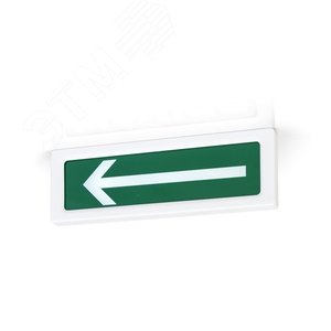 Оповещатель световой ОПОП 1-8 стрелка влево, фон  зеленый, 12В. (ОПОП 1-8 стрелка влево) - Рубеж ана-логовый