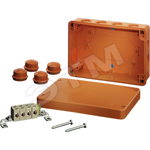 Коробка клеммная 168х143х71 IP65 E90 с 4-мя EDKF  40 вв.на 11-30мм,5-пол. кл.1,5-10 мм,             пожаростойкая HENSEL (FK 7105) - Hensel