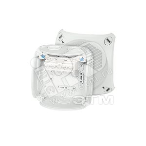 Коробка клеммная DK 0402 GZ 104х104х70 мембраны 5-пол. 0.75-4 кв.мм серая РР IP66 (DK 0402 GZ) - Hensel