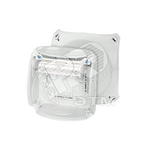 Коробка клеммная 130х130х77 мембраны 5-пол. 2.5-10 кв.мм серая PP IP66 - HENSEL