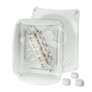Коробка клеммная DK 2525 GZ 255х205х112 пятиполюсная 6-35 кв.ммPC IP55/IP66 серая (DK 2525 GZ) - Hensel