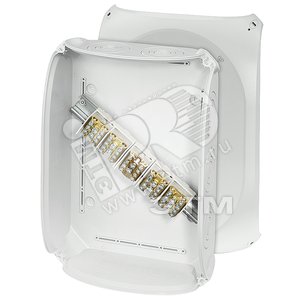 Коробка клеммная магистральная 5-пол. 6-35 кв.мм 355х255х122 PC IP66 серая - HENSEL