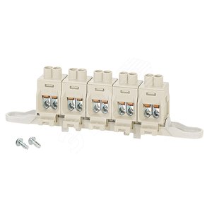 Клемма 5-полюсная 8х2.5-16 кв.мм на основании