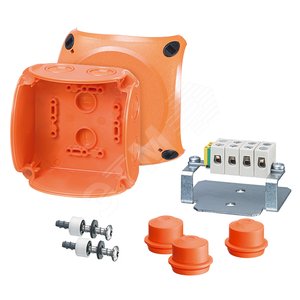 Коробка клеммная 5 положений до 4мм2 104х104х70мм IP65 пожаростойкая Hensel - HENSEL