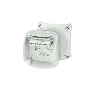 Коробка клеммная 5 положений до 4мм2 93х93х62 IP66/67 серая стойкая к УФ - HENSEL