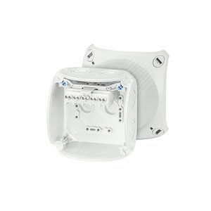 Коробка клеммная 5 положений до 4мм2 104х104х70 IP66/67 серая стойкая к УФ - HENSEL