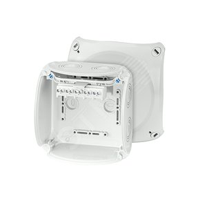 Коробка клеммная 5 положений до 6мм2 130х130х77 IP66/67 серая стойкая к УФ (KF 0604 G) - Hensel