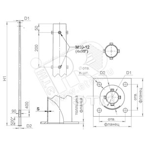 Опора ОККф-6К200-150-4х20-ц