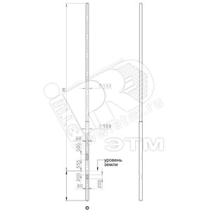 Опора Пересвет ОП3-9.0-2.0 горячеоцинкованная (В00000517)