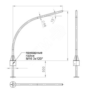 Кронштейн К1К-2.5-2.5-0.023 горячеоцинкованный