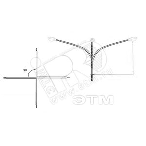 Кронштейн К4К-2,0-2,0-К80-0,048-90-ц