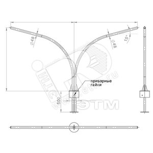 Кронштейн К2К-2,5-2,5-О180-0,057-15-180-ц