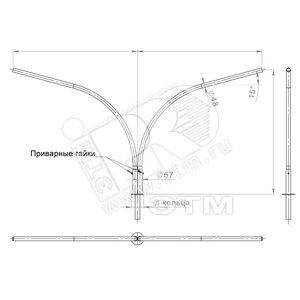 Кронштейн К2К-1,0-1,5-К80-0,048-15-180-ц