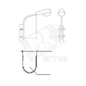 Кронштейн К1П-1.15-0.5-0.22 эмаль черная