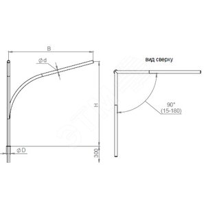 Кронштейн К2К-0.5-1.5-0.1-0.048-(15-180) г.ц. разборный