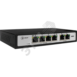 Коммутатор  SKAT PoE 120Вт Порты: 4-Ethernet, 2-Uplink (2030) - Бастион