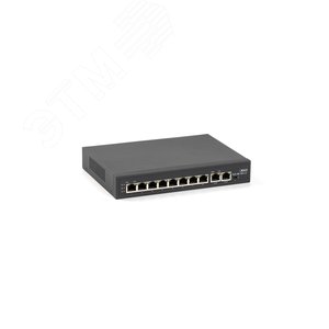 Коммутатор неуправляемый 8 портов, PoE+, 2-Uplink, 120 ВТ - Бастион