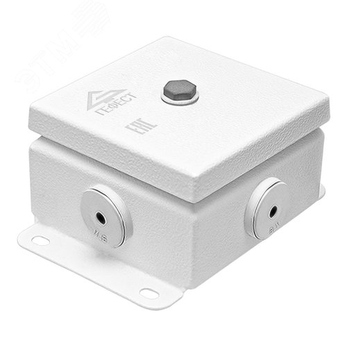 Коробка монтажная КМ IP66(Р)-1010 (без DIN рейки), корпус из оцинкованной стали, количество резиновых вводов 4(8-13мм) (КМ (без DIN рейки)-IP66(Р)-1010 4вв(8-13) резин) - Гефест