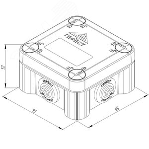 Коробка монтажная огнестойкая КМ-О-1010(П)(8к)-IP55 - фото 7