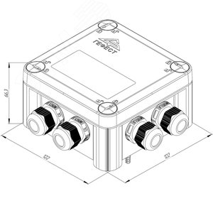 Коробка монтажная огнестойкая КМ-О-1212(П)(18к)-IP66(П6-12) - фото 8