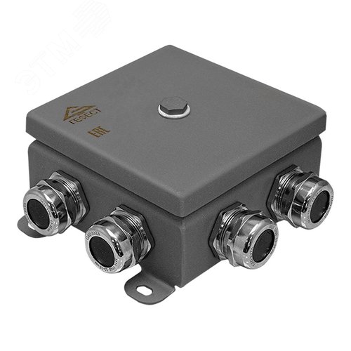 Коробка монтажная огнестойкая КМ-О (12к)-IP66-1212 нерж 8 вводов - Гефест-СПб