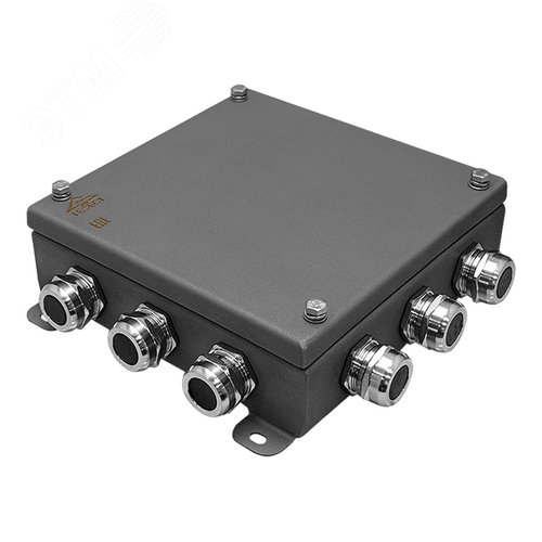 Коробка монтажная огнестойкая КМ-О (32к)-IP66-2020, корпус из нержавеющей стали, количество вводов 12 (КМ-О (32к)-IP66-2020 нерж) - Гефест