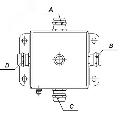 Коробка КМ-О (4к)-IP66-100х100 ABCD - фото 3