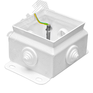 Коробка монтажная КМ IP55-0808 (без DIN рейки), корпус из оцинкованной стали, количество вводов 4 (КМ (без DIN рейки)-IP55-0808 4вв) - фото 2