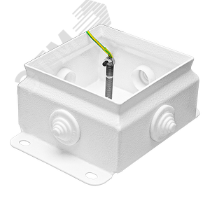 Коробка монтажная КМ IP55-1010 (без DIN рейки), корпус из оцинкованной стали, количество вводов 4 (КМ (без DIN рейки)-IP55-1010 4вв) - фото 2