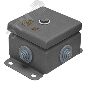 Коробка монтажная КМ IP55-0808 (без DIN рейки), корпус из нержавеющей стали, количество вводов 4 (КМ (без DIN рейки)-IP55-0808нерж 4вв) - Гефест