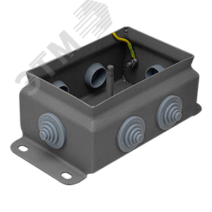 Коробка монтажная КМ IP55-0812 (без DIN рейки), корпус из нержавеющей стали, количество вводов 6 (КМ (без DIN рейки)-IP55-0812нерж 6вв) - фото 2