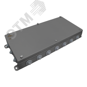 Коробка монтажная КМ IP55-2040, корпус из нержавеющей стали, количество вводов 20 (КМ-IP55-2040нерж 20вв) - Гефест