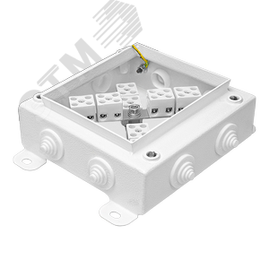 Коробка монтажная огнестойкая КМ-О (16к)-IP55-1515, корпус из оцинкованной стали, количество вводов 8 (КМ-О (16к)-IP55-1515 8вв) - фото 3