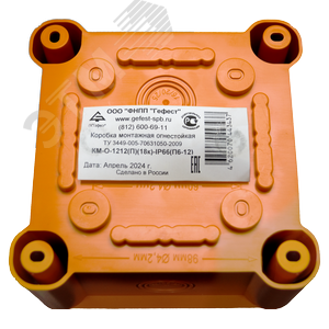 Коробка монтажная огнестойкая КМ-О-1212(П)(18к)-IP66(П6-12) - фото 3