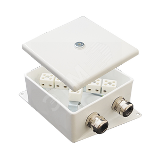 Коробка монтажная огнестойкая КМ-О (2к)-IP66-120х120 два ввода AB (КМ-О (2к)-IP66-120х120 AB) - Гефест-СПб