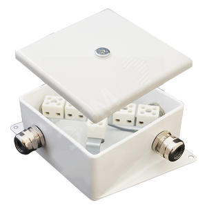 Коробка монтажная огнестойкая КМ-О (2к*60)-IP66-120х120 два ввода AD (КМ-О (2к*6,0)-IP66-120х120 AD) - Гефест