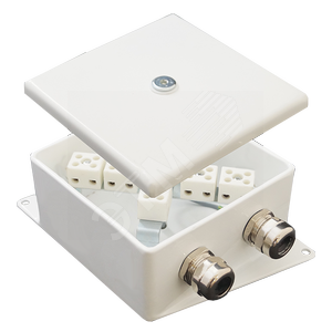 Коробка монтажная огнестойкая КМ-О (4к)-IP66-120х120 два ввода AB (КМ-О (4к)-IP66-120х120 AB) - Гефест-СПб