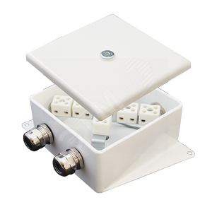 Коробка монтажная огнестойкая КМ-О (6к)-IP66-120х120 два ввода CD - Гефест-СПб