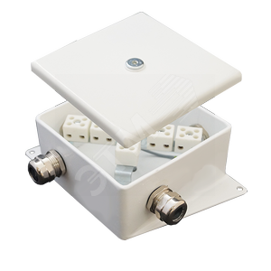Коробка монтажная огнестойкая КМ-О (6к)-IP66-120х120 два ввода BD (КМ-О (6к)-IP66-120х120 BD) - Гефест-СПб