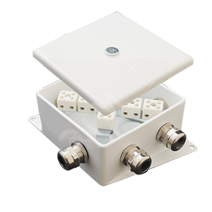 Коробка монтажная огнестойкая КМ-О (2к)-IP66-120х120 три ввода ABC (КМ-О (2к)-IP66-120х120 ABC) - Гефест-СПб