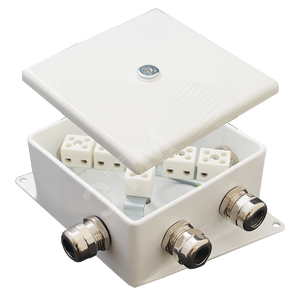 Коробка монтажная огнестойкая КМ-О (2к*60)-IP66-120х120 три ввода ABC - Гефест-СПб