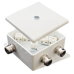 Коробка монтажная огнестойкая КМ-О (2к*60)-IP66-120х120 три ввода ABD - Гефест-СПб
